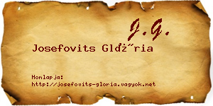 Josefovits Glória névjegykártya